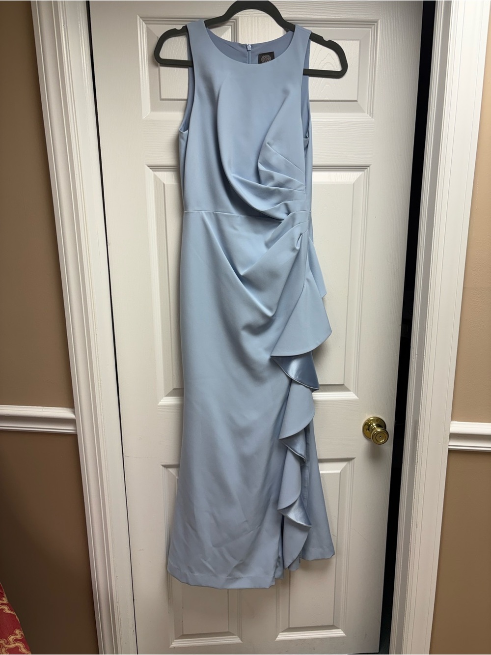 Vince Camuto Light Blue Ruffle-Detail Sleeveless Dress Size 4